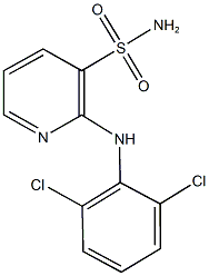 2-(2,6-dichloroanilino)-3-pyridinesulfonamide,55841-77-5,结构式