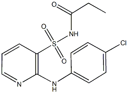 55841-84-4 2-(4-chloroanilino)-N-propionyl-3-pyridinesulfonamide