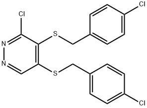 3-chloro-4,5-bis[(4-chlorobenzyl)sulfanyl]pyridazine 结构式