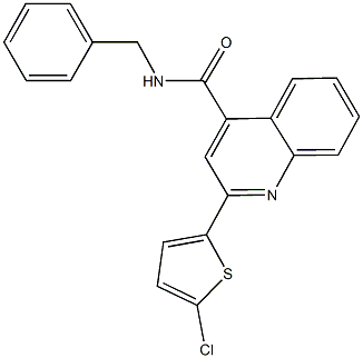 N-benzyl-2-(5-chloro-2-thienyl)-4-quinolinecarboxamide Structure