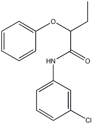 N-(3-chlorophenyl)-2-phenoxybutanamide 化学構造式