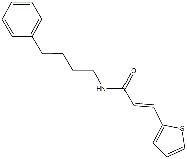 N-(4-phenylbutyl)-3-(2-thienyl)acrylamide 结构式