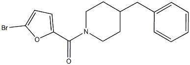 4-benzyl-1-(5-bromo-2-furoyl)piperidine Struktur