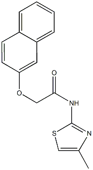 N-(4-methyl-1,3-thiazol-2-yl)-2-(2-naphthyloxy)acetamide,560080-90-2,结构式