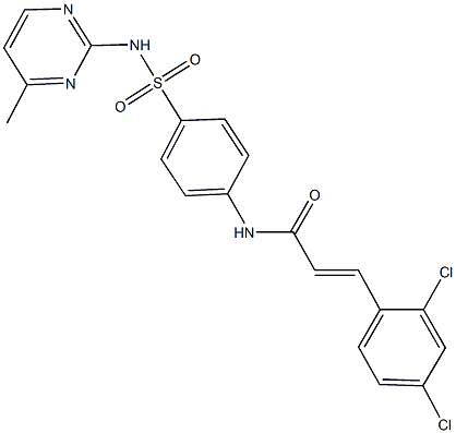 3-(2,4-dichlorophenyl)-N-(4-{[(4-methyl-2-pyrimidinyl)amino]sulfonyl}phenyl)acrylamide Struktur