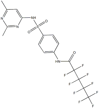 N-(4-{[(2,6-dimethyl-4-pyrimidinyl)amino]sulfonyl}phenyl)-2,2,3,3,4,4,5,5,5-nonafluoropentanamide,560089-61-4,结构式