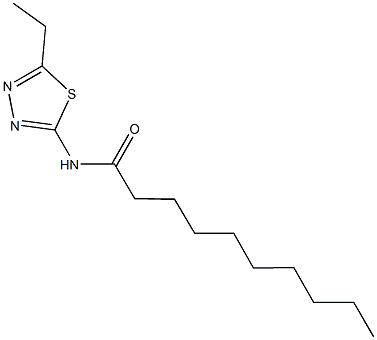 N-(5-ethyl-1,3,4-thiadiazol-2-yl)decanamide 结构式