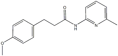 3-(4-methoxyphenyl)-N-(6-methyl-2-pyridinyl)propanamide 化学構造式