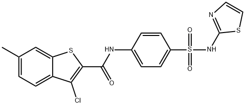 560091-29-4 3-chloro-6-methyl-N-{4-[(1,3-thiazol-2-ylamino)sulfonyl]phenyl}-1-benzothiophene-2-carboxamide