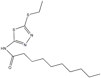 N-[5-(ethylsulfanyl)-1,3,4-thiadiazol-2-yl]decanamide Structure
