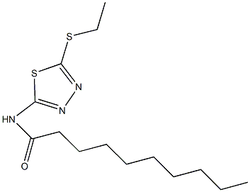 N-[5-(ethylsulfanyl)-1,3,4-thiadiazol-2-yl]decanamide 化学構造式