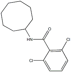 2,6-dichloro-N-cyclooctylbenzamide Struktur
