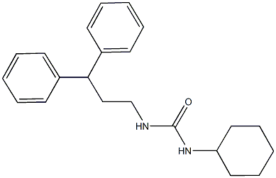 N-cyclohexyl-N'-(3,3-diphenylpropyl)urea Struktur