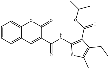 isopropyl 4-ethyl-5-methyl-2-{[(2-oxo-2H-chromen-3-yl)carbonyl]amino}-3-thiophenecarboxylate|