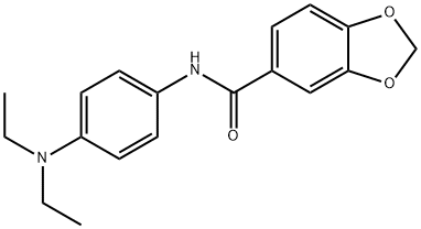 N-[4-(diethylamino)phenyl]-1,3-benzodioxole-5-carboxamide,560097-04-3,结构式