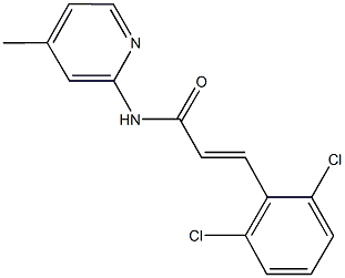 3-(2,6-dichlorophenyl)-N-(4-methyl-2-pyridinyl)acrylamide Struktur