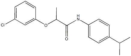 2-(3-chlorophenoxy)-N-(4-isopropylphenyl)propanamide 结构式