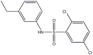 2,5-dichloro-N-(3-ethylphenyl)benzenesulfonamide Struktur