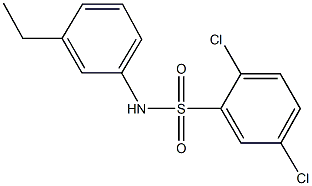 2,5-dichloro-N-(3-ethylphenyl)benzenesulfonamide 化学構造式