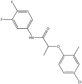 2-(4-chloro-2-methylphenoxy)-N-(3,4-difluorophenyl)propanamide Struktur