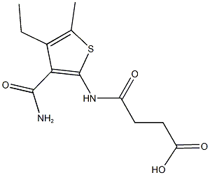4-{[3-(aminocarbonyl)-4-ethyl-5-methyl-2-thienyl]amino}-4-oxobutanoic acid,560099-66-3,结构式