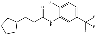 N-[2-chloro-5-(trifluoromethyl)phenyl]-3-cyclopentylpropanamide Structure