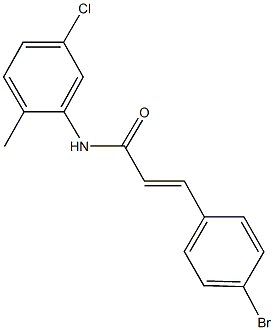 3-(4-bromophenyl)-N-(5-chloro-2-methylphenyl)acrylamide,560100-17-6,结构式