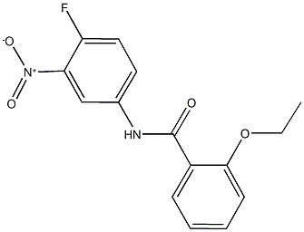2-ethoxy-N-{4-fluoro-3-nitrophenyl}benzamide Struktur