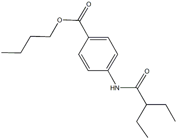 butyl 4-[(2-ethylbutanoyl)amino]benzoate Structure