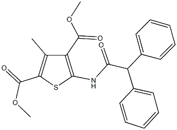 dimethyl 5-[(diphenylacetyl)amino]-3-methyl-2,4-thiophenedicarboxylate|