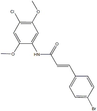 3-(4-bromophenyl)-N-(4-chloro-2,5-dimethoxyphenyl)acrylamide 结构式