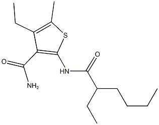 4-ethyl-2-[(2-ethylhexanoyl)amino]-5-methyl-3-thiophenecarboxamide Structure