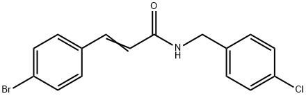 3-(4-bromophenyl)-N-(4-chlorobenzyl)acrylamide Struktur