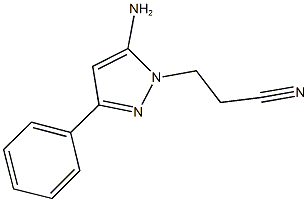 3-(5-amino-3-phenyl-1H-pyrazol-1-yl)propanenitrile Structure