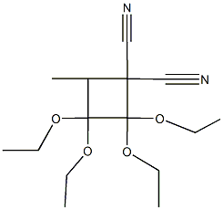 2,2,3,3-tetraethoxy-4-methyl-1,1-cyclobutanedicarbonitrile 结构式