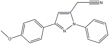 [3-(4-methoxyphenyl)-1-phenyl-1H-pyrazol-5-yl]acetonitrile,561045-60-1,结构式