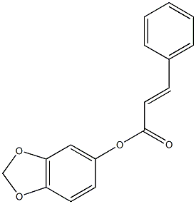 1,3-benzodioxol-5-yl 3-phenylacrylate 化学構造式