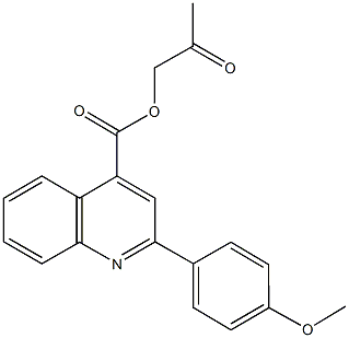 2-oxopropyl 2-(4-methoxyphenyl)-4-quinolinecarboxylate Structure