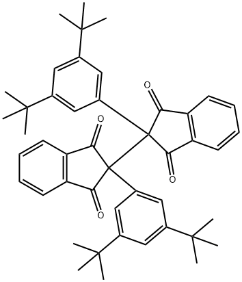 2,2'-bis[2-(3,5-ditert-butylphenyl)-1H-indene-1,3(2H)-dione] 结构式