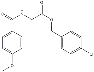 4-chlorobenzyl[(4-methoxybenzoyl)amino]acetate,565163-51-1,结构式