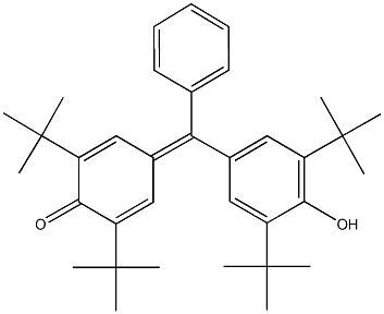 2,6-ditert-butyl-4-[(3,5-ditert-butyl-4-hydroxyphenyl)(phenyl)methylene]-2,5-cyclohexadien-1-one 化学構造式