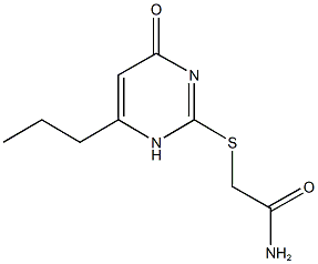 2-[(4-oxo-6-propyl-1,4-dihydro-2-pyrimidinyl)sulfanyl]acetamide,56605-39-1,结构式