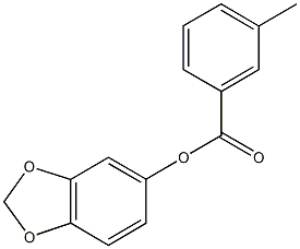 1,3-benzodioxol-5-yl 3-methylbenzoate Structure