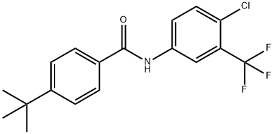 4-tert-butyl-N-[4-chloro-3-(trifluoromethyl)phenyl]benzamide,56709-19-4,结构式