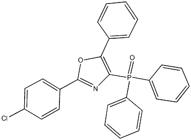 2-(4-chlorophenyl)-4-(diphenylphosphoryl)-5-phenyl-1,3-oxazole 化学構造式