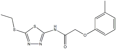 N-[5-(ethylsulfanyl)-1,3,4-thiadiazol-2-yl]-2-(3-methylphenoxy)acetamide Struktur