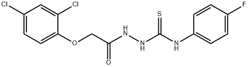 2-[(2,4-dichlorophenoxy)acetyl]-N-(4-fluorophenyl)hydrazinecarbothioamide Structure