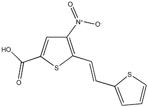 4-nitro-5-[2-(2-thienyl)vinyl]-2-thiophenecarboxylic acid Structure