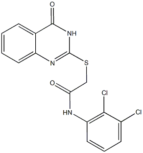 N-(2,3-dichlorophenyl)-2-[(4-oxo-3,4-dihydro-2-quinazolinyl)thio]acetamide Struktur