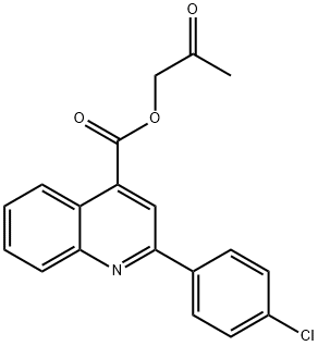 2-oxopropyl 2-(4-chlorophenyl)-4-quinolinecarboxylate,569634-11-3,结构式